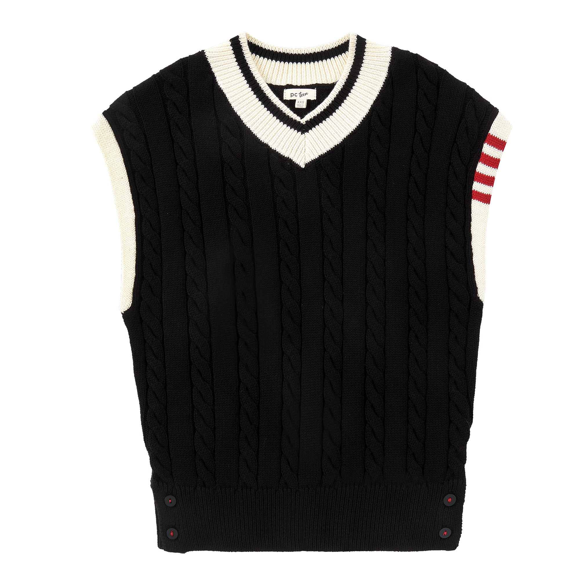 Black Cable Knit Vest