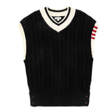 Black Cable Knit Vest