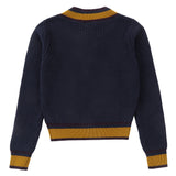 Navy/ Mustard Trim Sweater