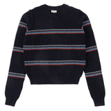 Navy & Color Stitched Sweater