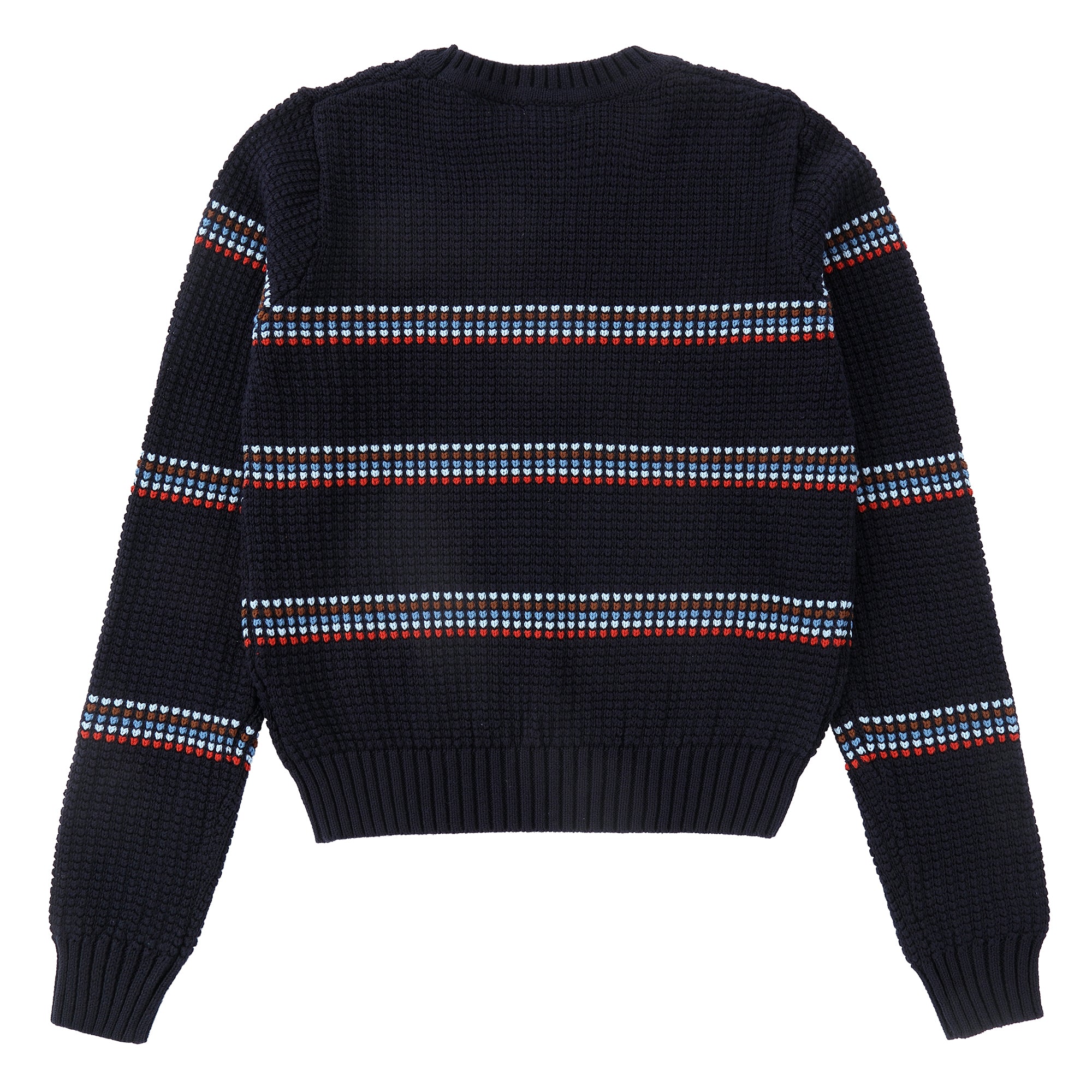 Navy & Color Stitched Sweater