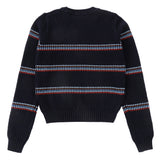 Navy & Color Stitched Sweater