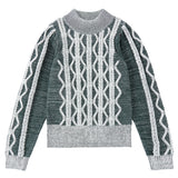 Green Cable Knit Sweater