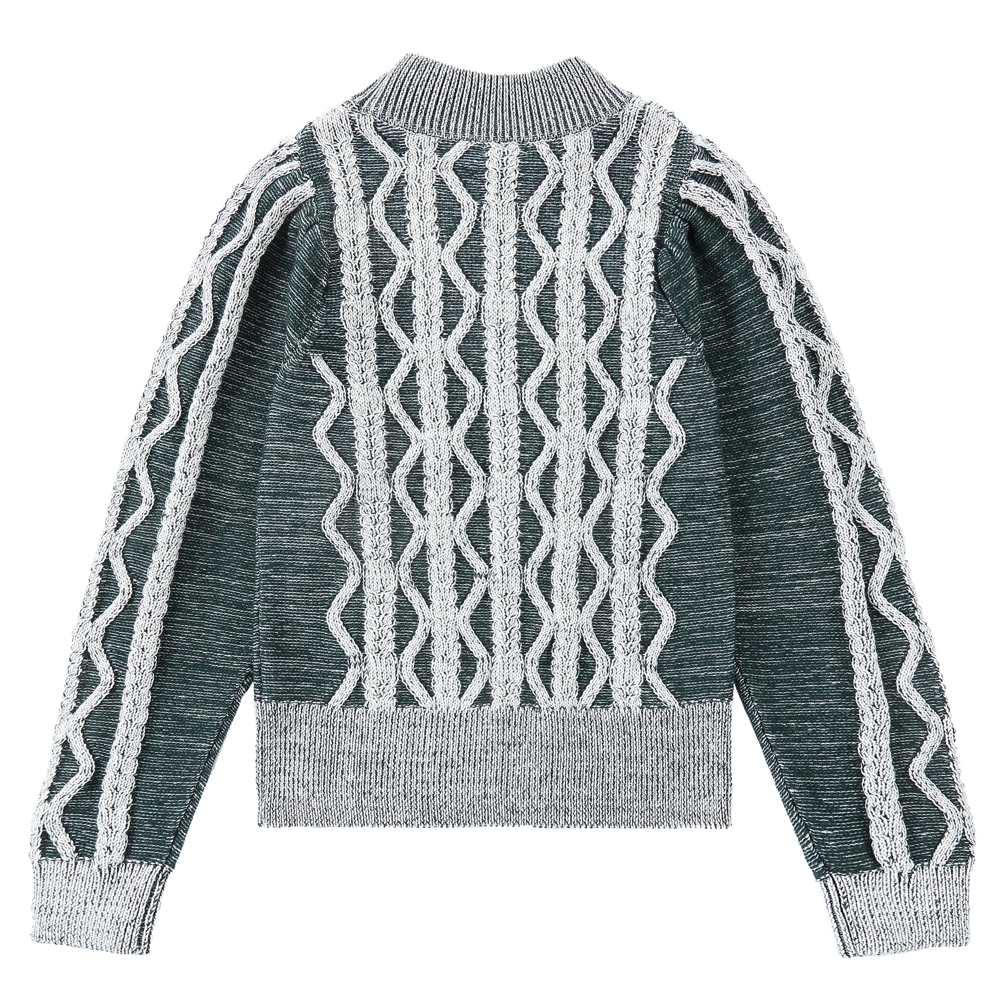 Green Cable Knit Sweater