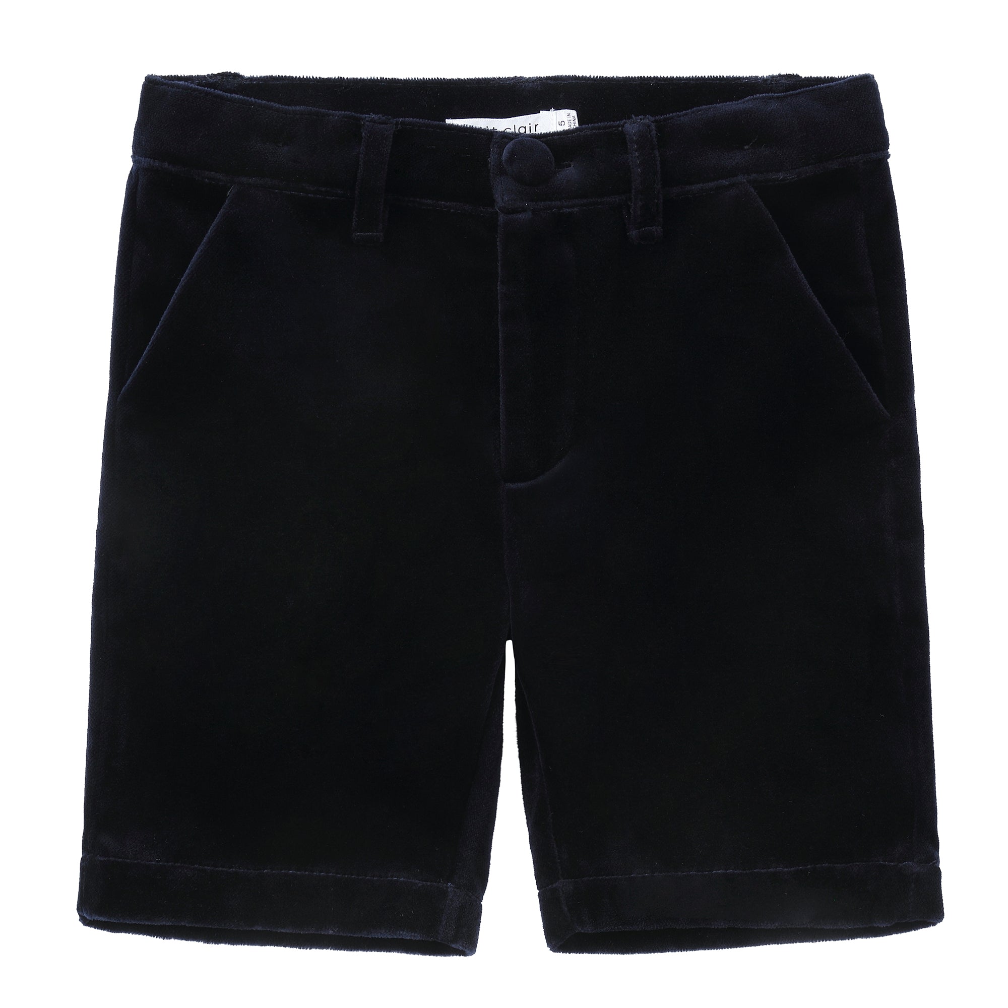 Navy Velvet Shorts