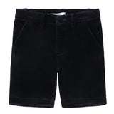 Navy Velvet Shorts