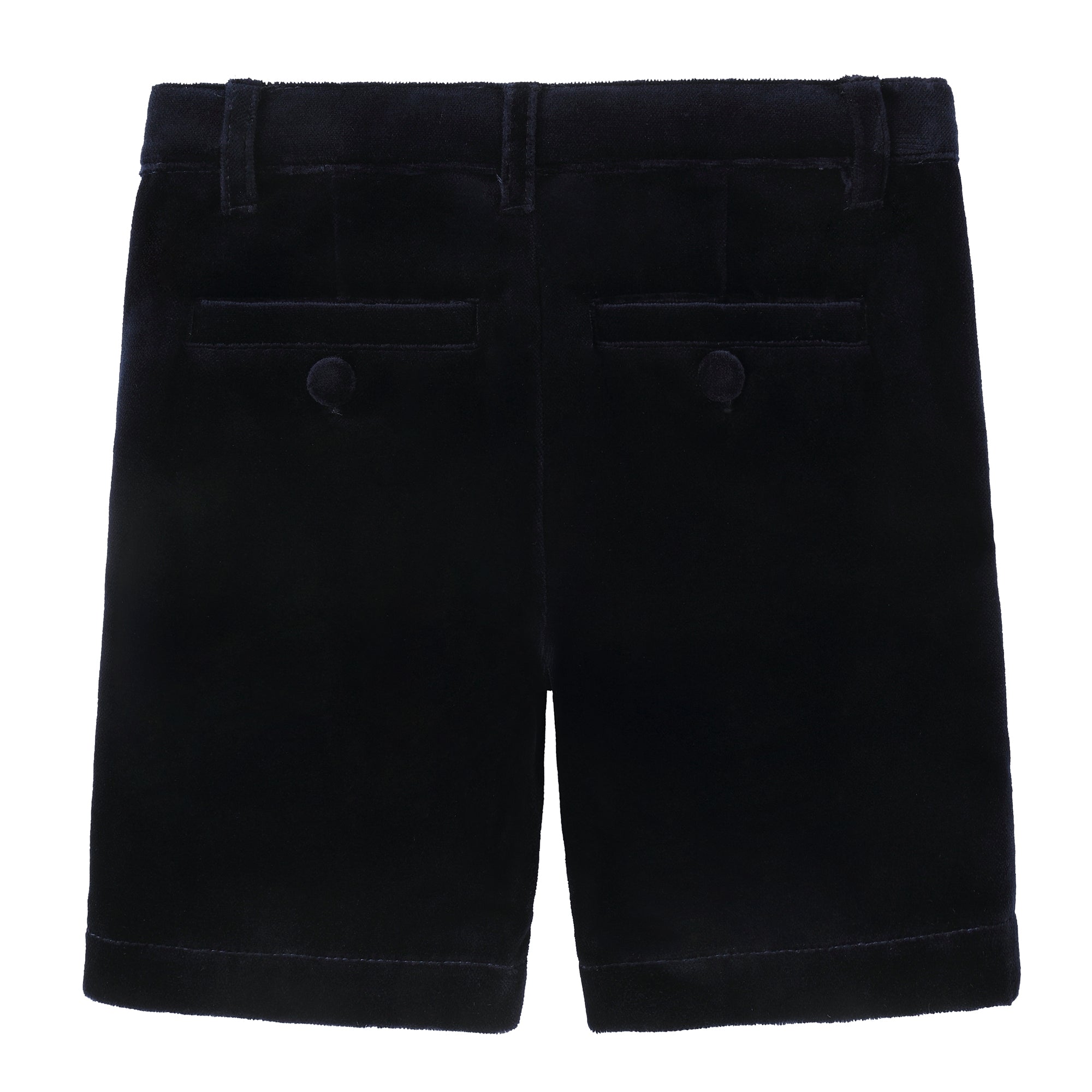 Navy Velvet Shorts