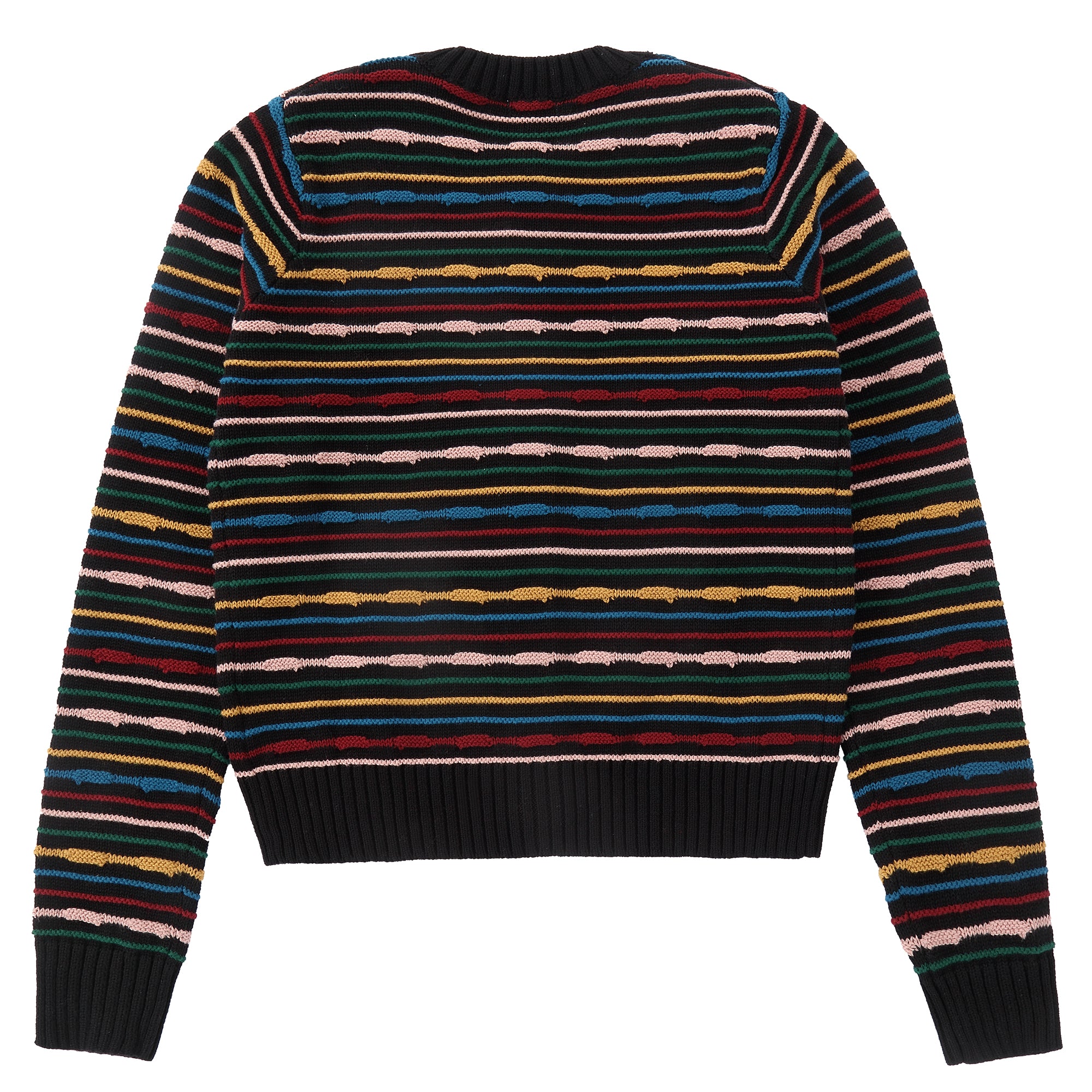 Knitted Multicolor Striped Cardigan