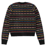 Knitted Multicolor Striped Cardigan