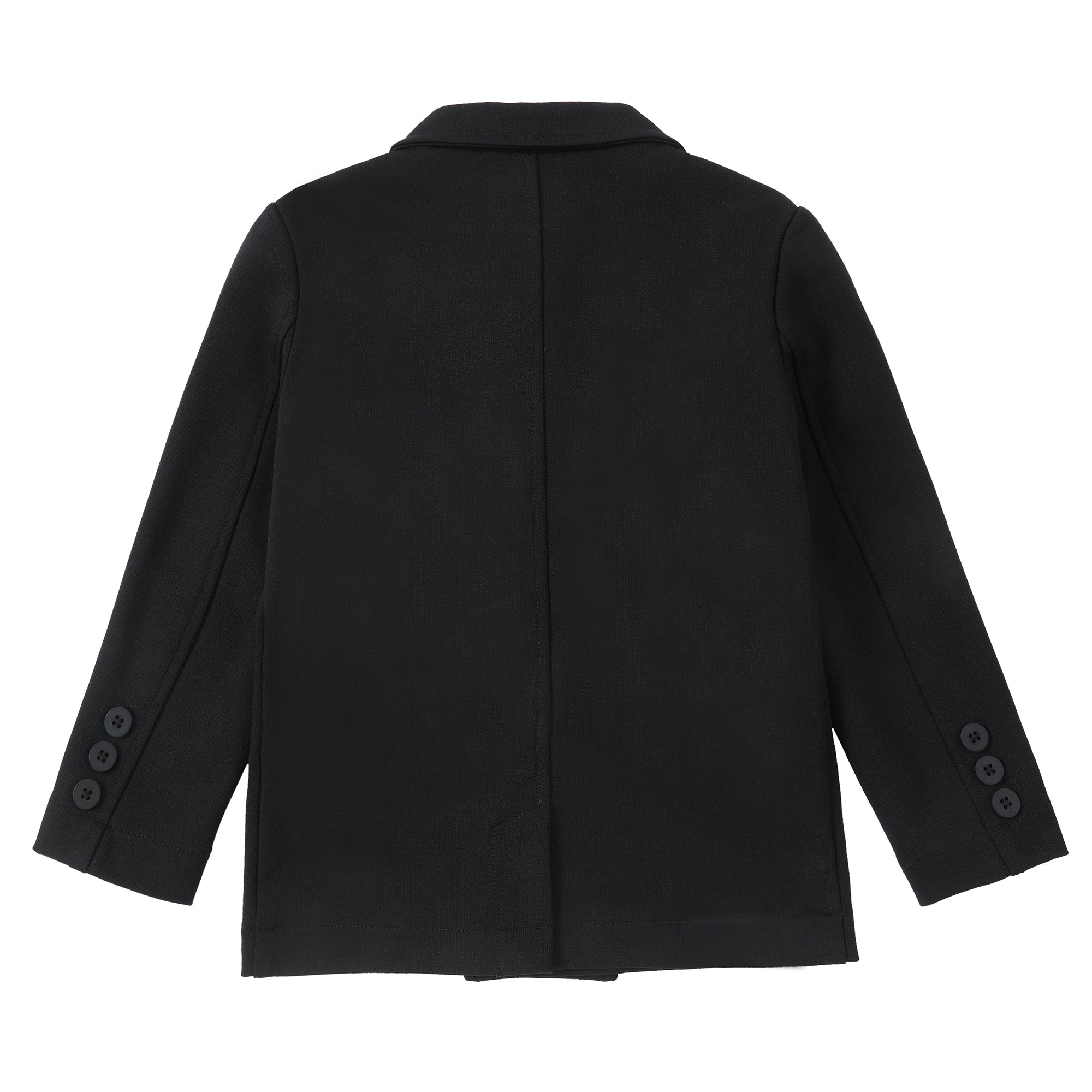 Black Stretch Pique Blazer