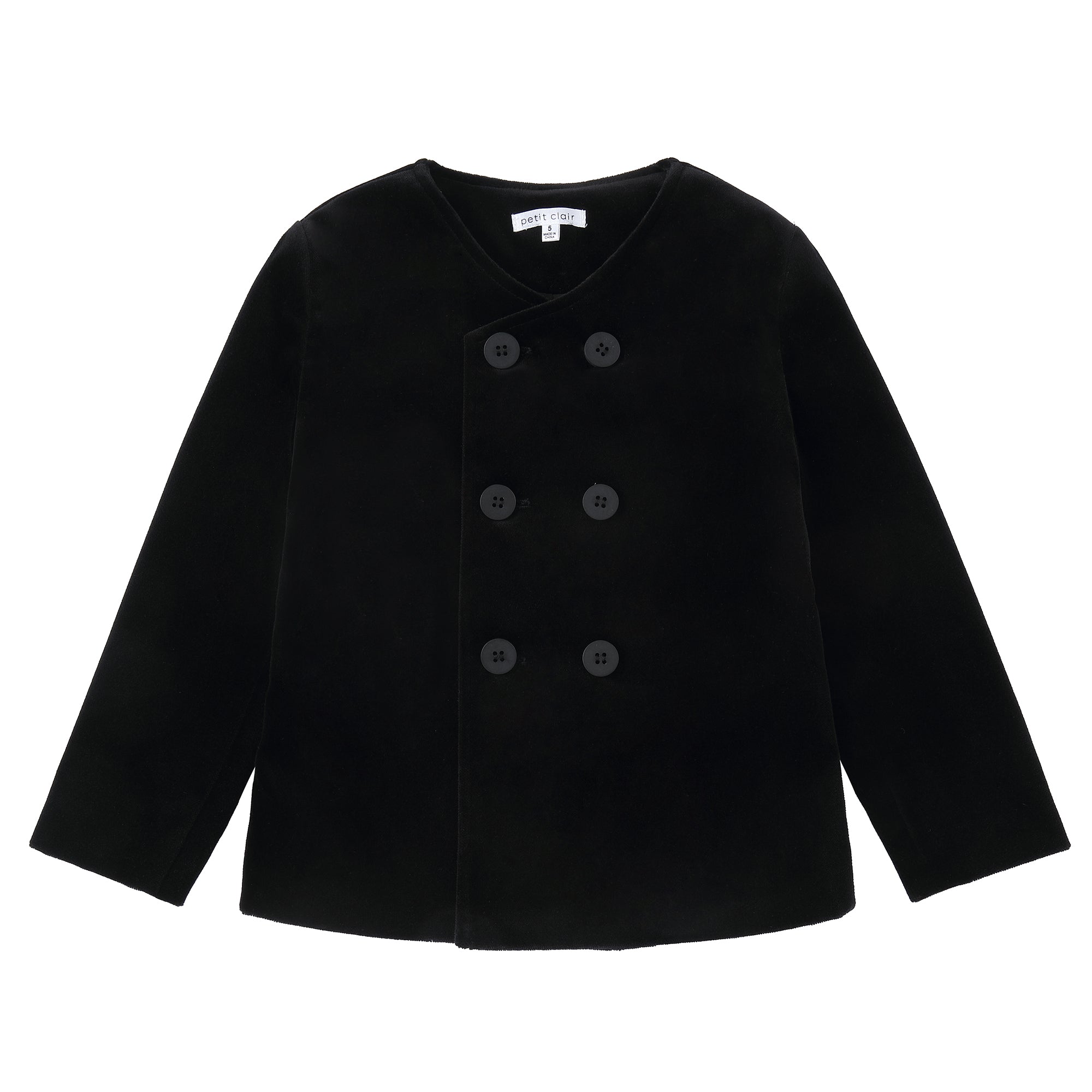 Black Velvet Double Breasted Blazer