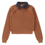 Caramel & Denim Collared Sweater