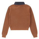 Caramel & Denim Collared Sweater