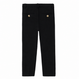 Black Pique Pants