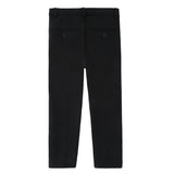 Black Stretch Pique Pants