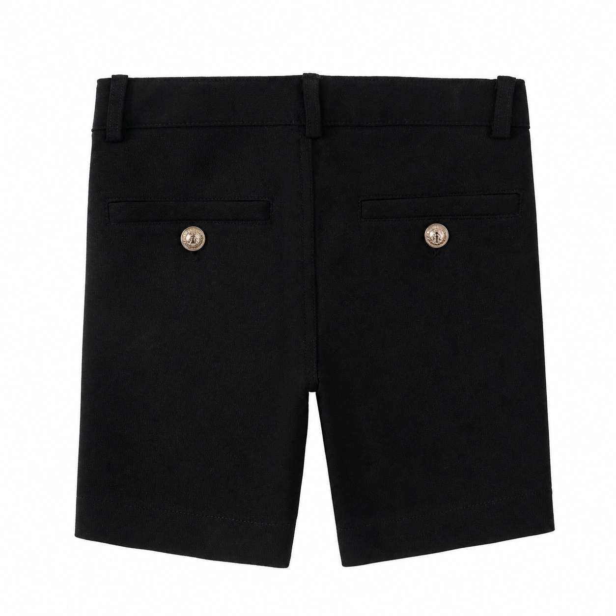 Black Pique Shorts