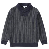 Navy & Grey Chevron Sweater