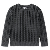 Grey Cable Knit Sweater