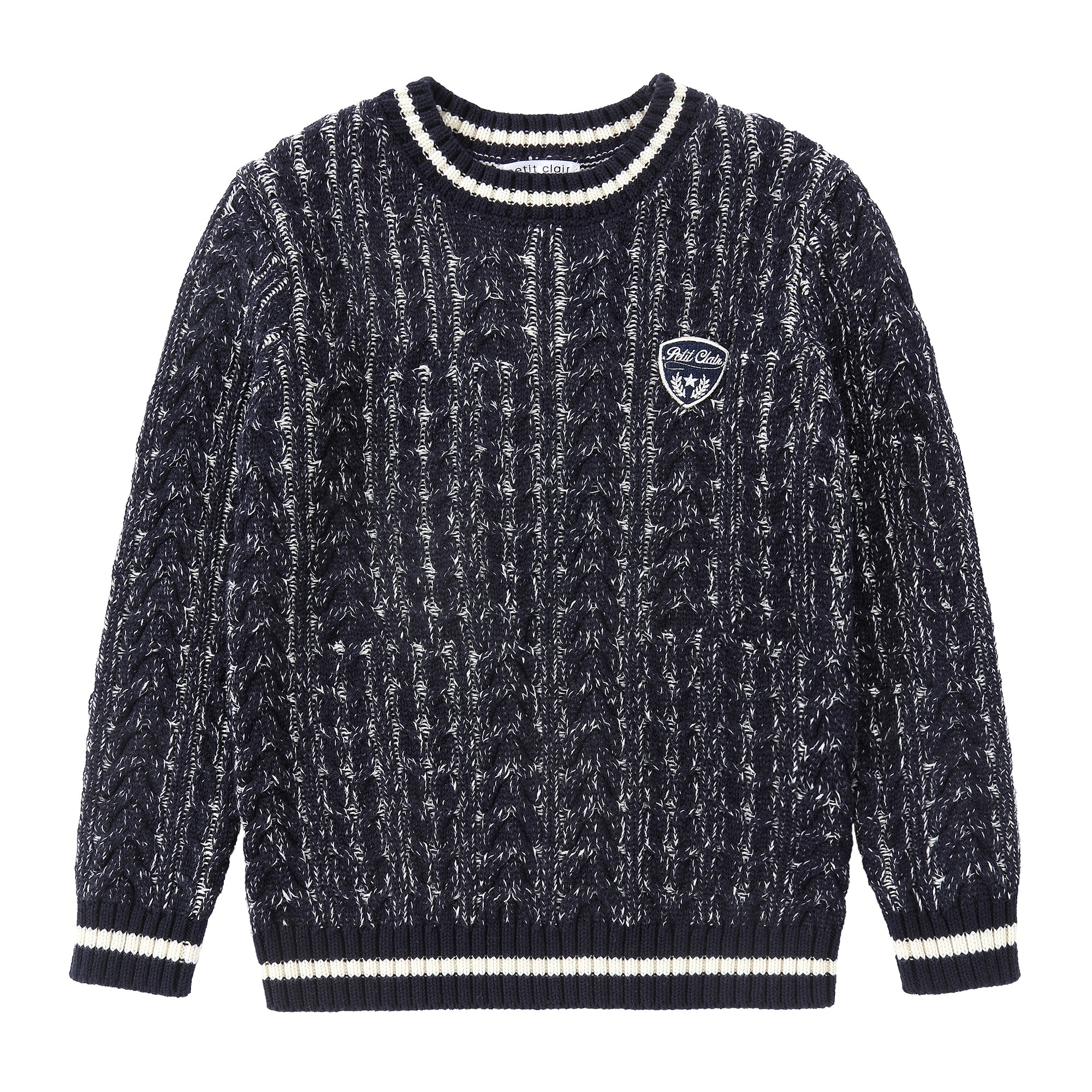 Navy & White Two Tone Sweater