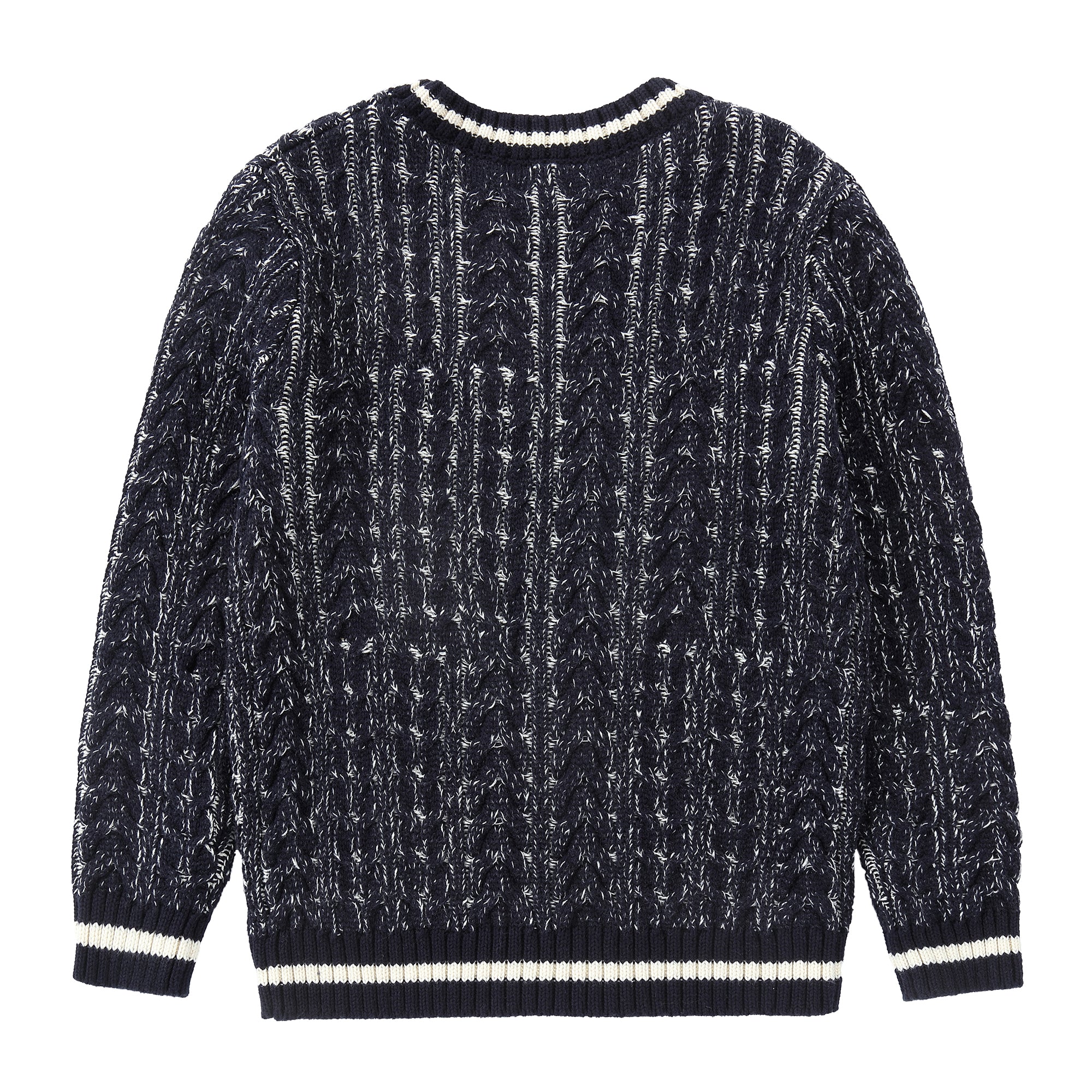 Aw2527 Navy & White Two Tone Sweater – Petit Clair