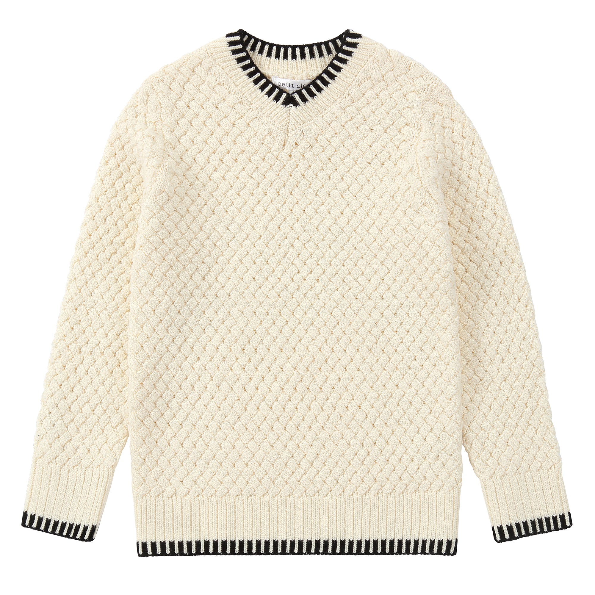 Aw2527 Ivory Weave Sweater – Petit Clair