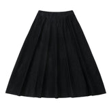 Black Denim Pointed Yoke Skirt