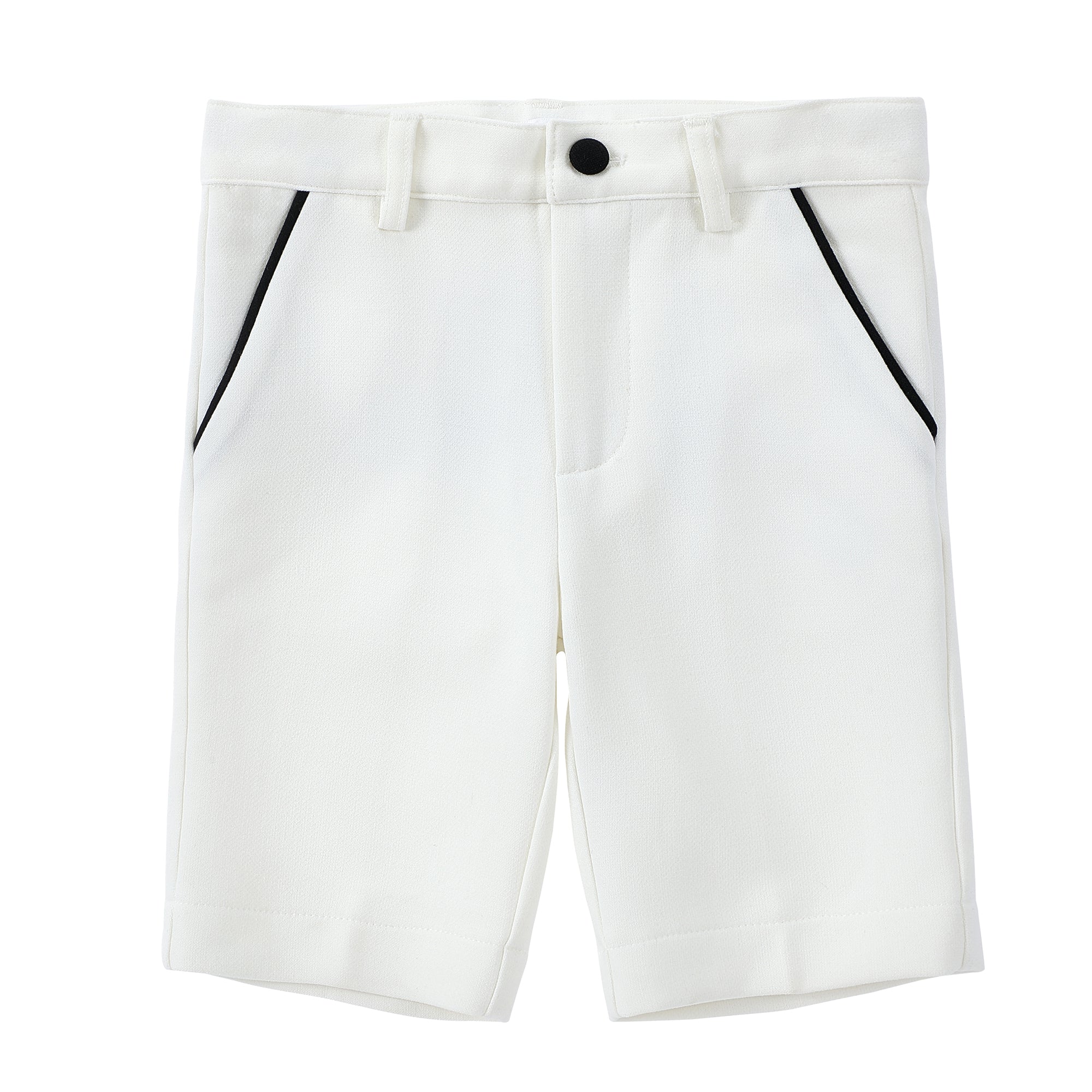 Ivory Shorts With Black Accents