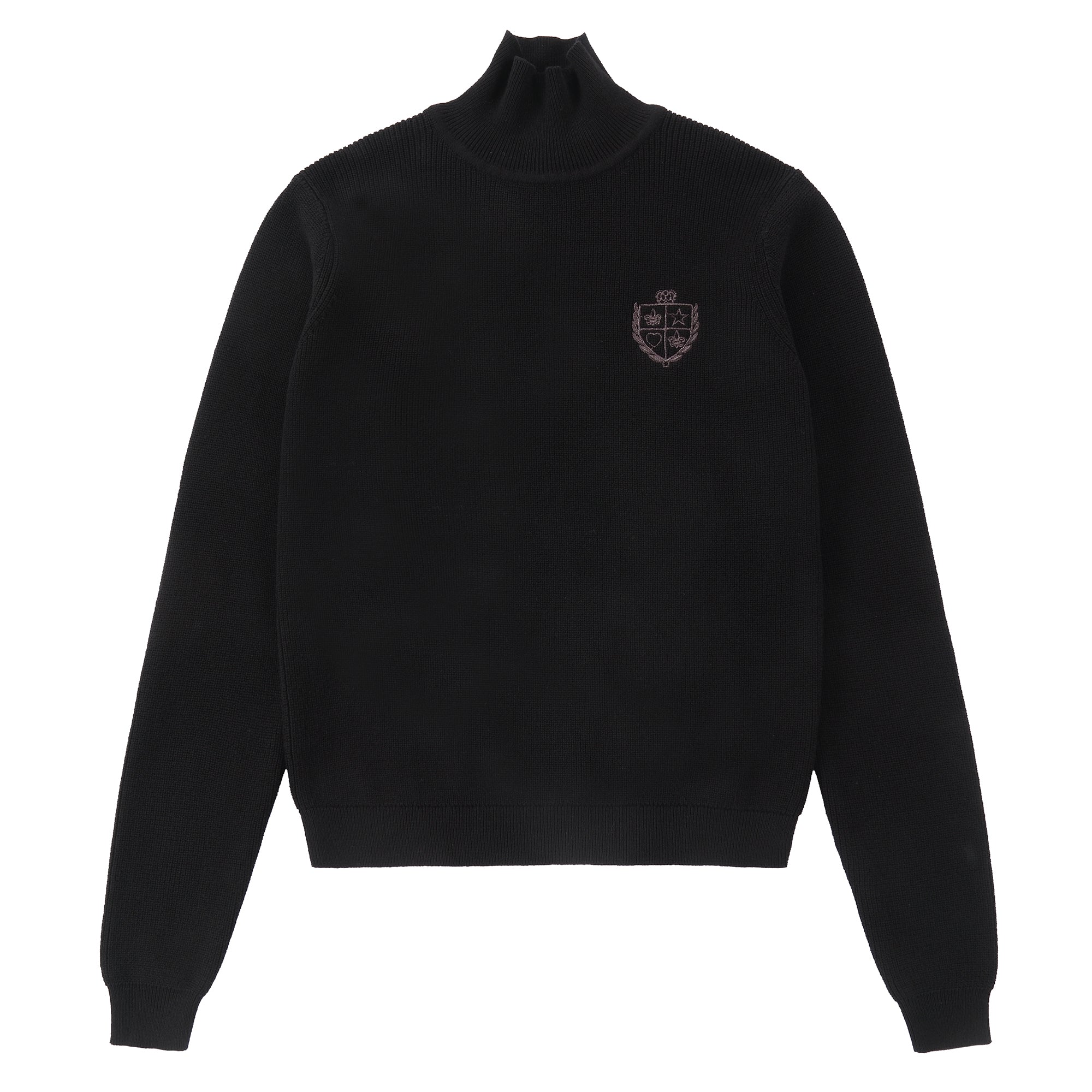 Black Ribbed Turtleneck