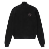 Black Ribbed Turtleneck