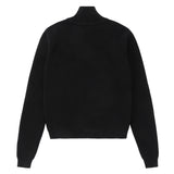 Black Ribbed Turtleneck
