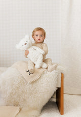 Beige Bow Footie