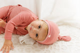 Pink Striped Footie
