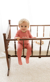 Pink Striped Footie
