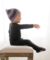 Sharp Stripes Heart Footie