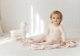 Pink Flower Graphic Blanket