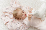 Pink Flower Graphic Blanket