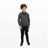 Navy & Grey Chevron Sweater