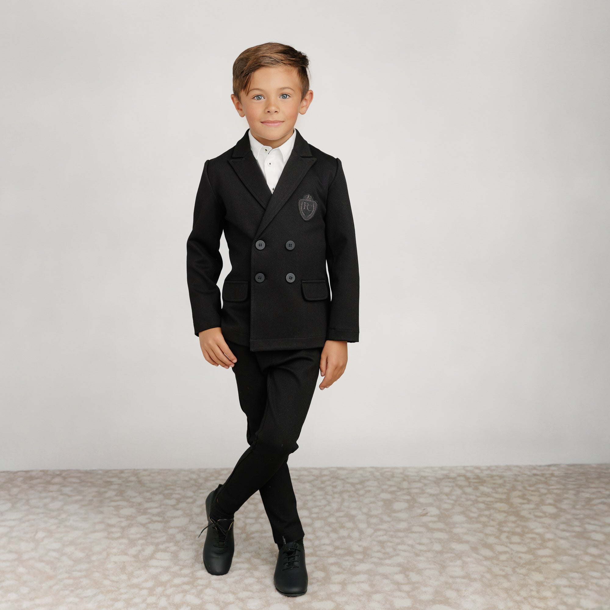 Black Pique Pants