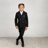 Black Pique Pants