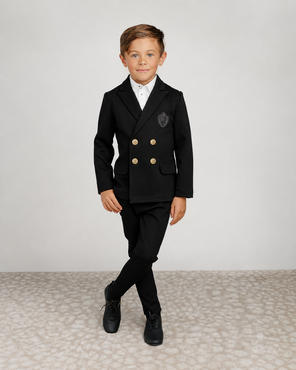 Black Pique Pants