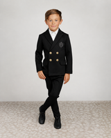 Black Pique Pants