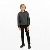 Heather Grey Zipper Polo