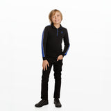 Black Zipper Polo