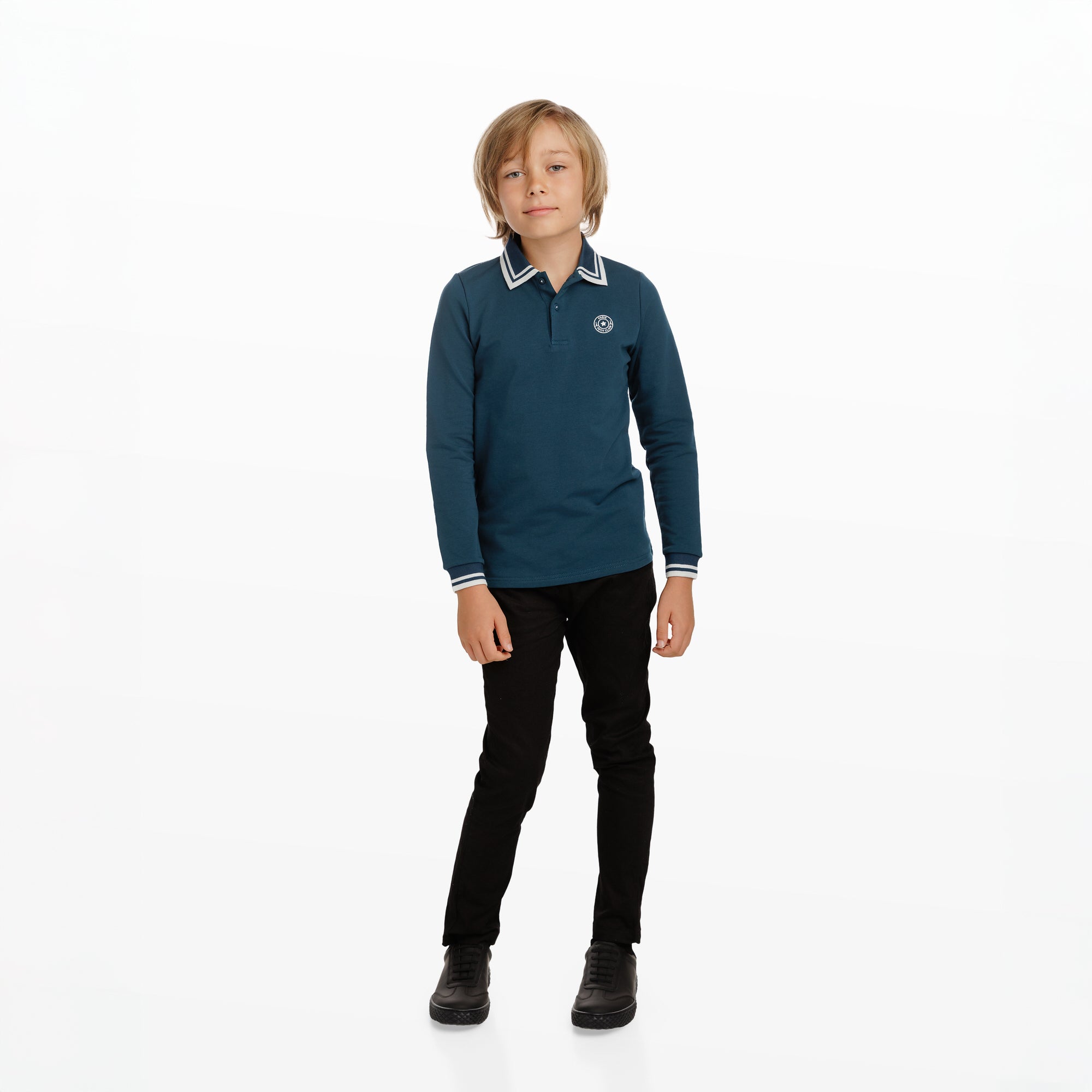 Dark Teal/ White Trim Polo