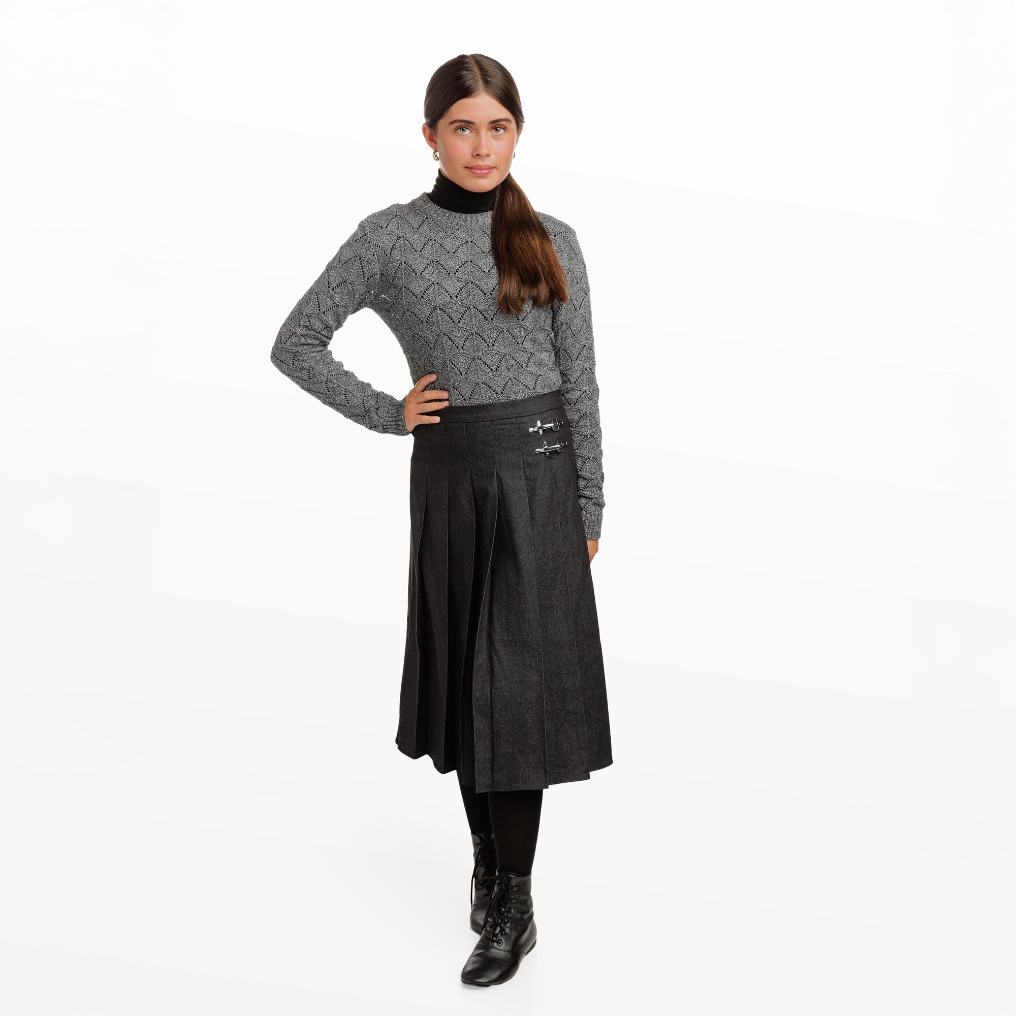 Grey Heather Knit Sweater