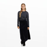 Navy Corduroy Skirt