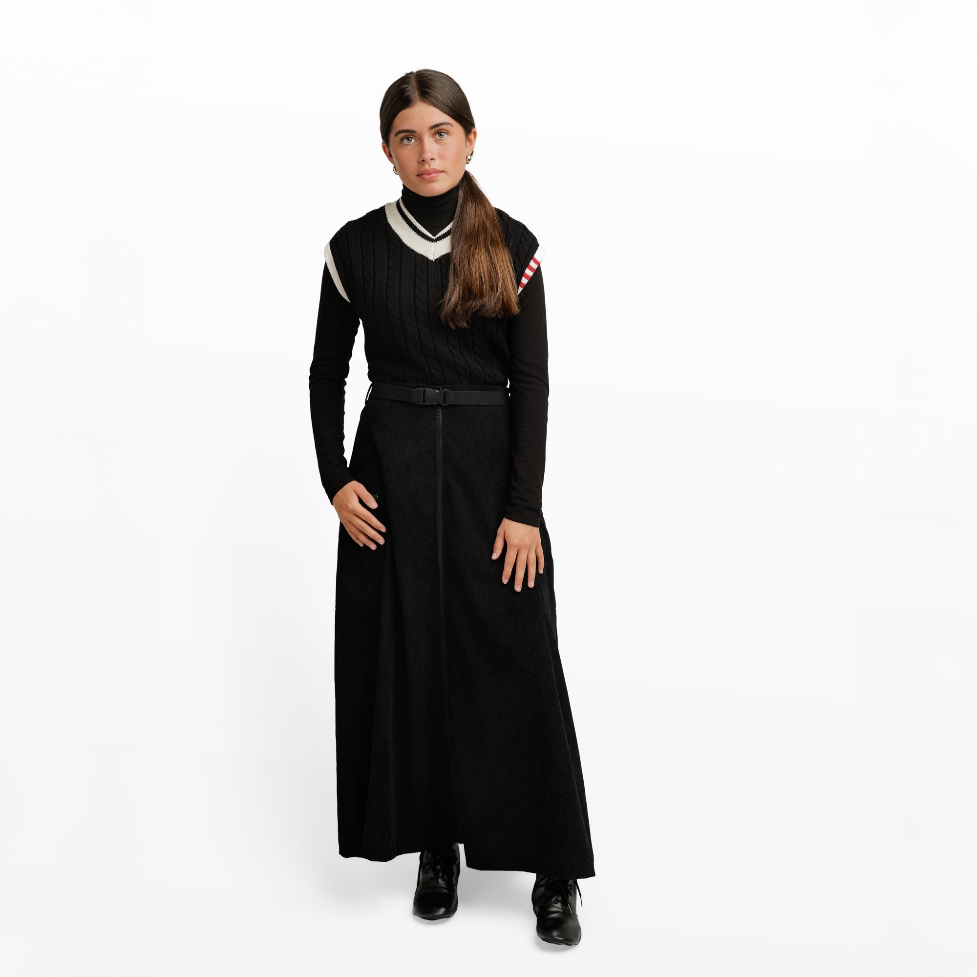 Black Mock Neck T-Shirt
