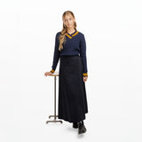 Navy/ Mustard Trim Sweater