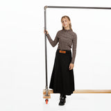 Black Printed Mockneck