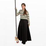 Green Striped Sweater